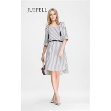 Casual Stripe Tunika Frauen Kleid